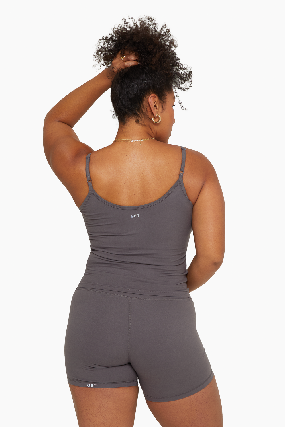 SET, FORMCLOUD, LONGLINE CAMI IN GRAPHITE