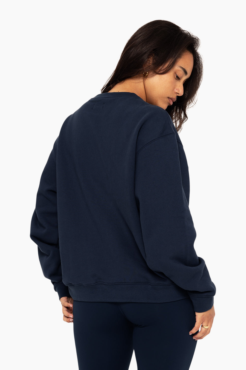 SET, EMBROIDERED HEAVYWEIGHT SWEATS CREWNECK IN OXFORD