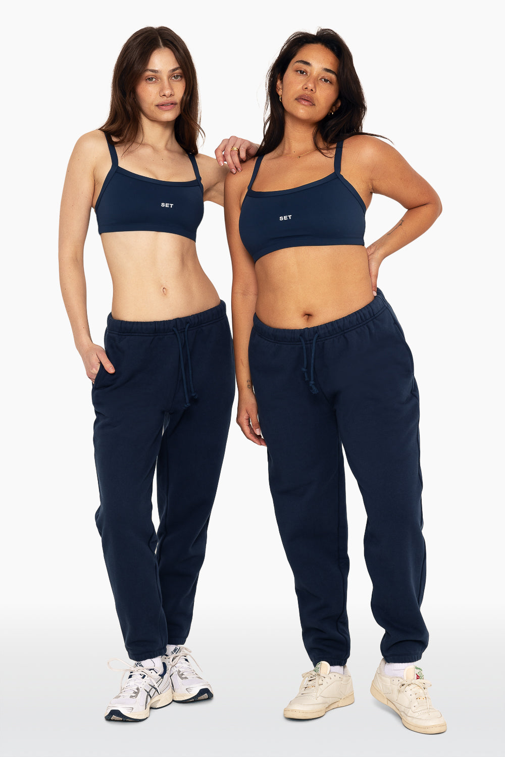 SET, EMBROIDERED HEAVYWEIGHT SWEATS DRAWSTRING SWEATPANTS IN OXFORD