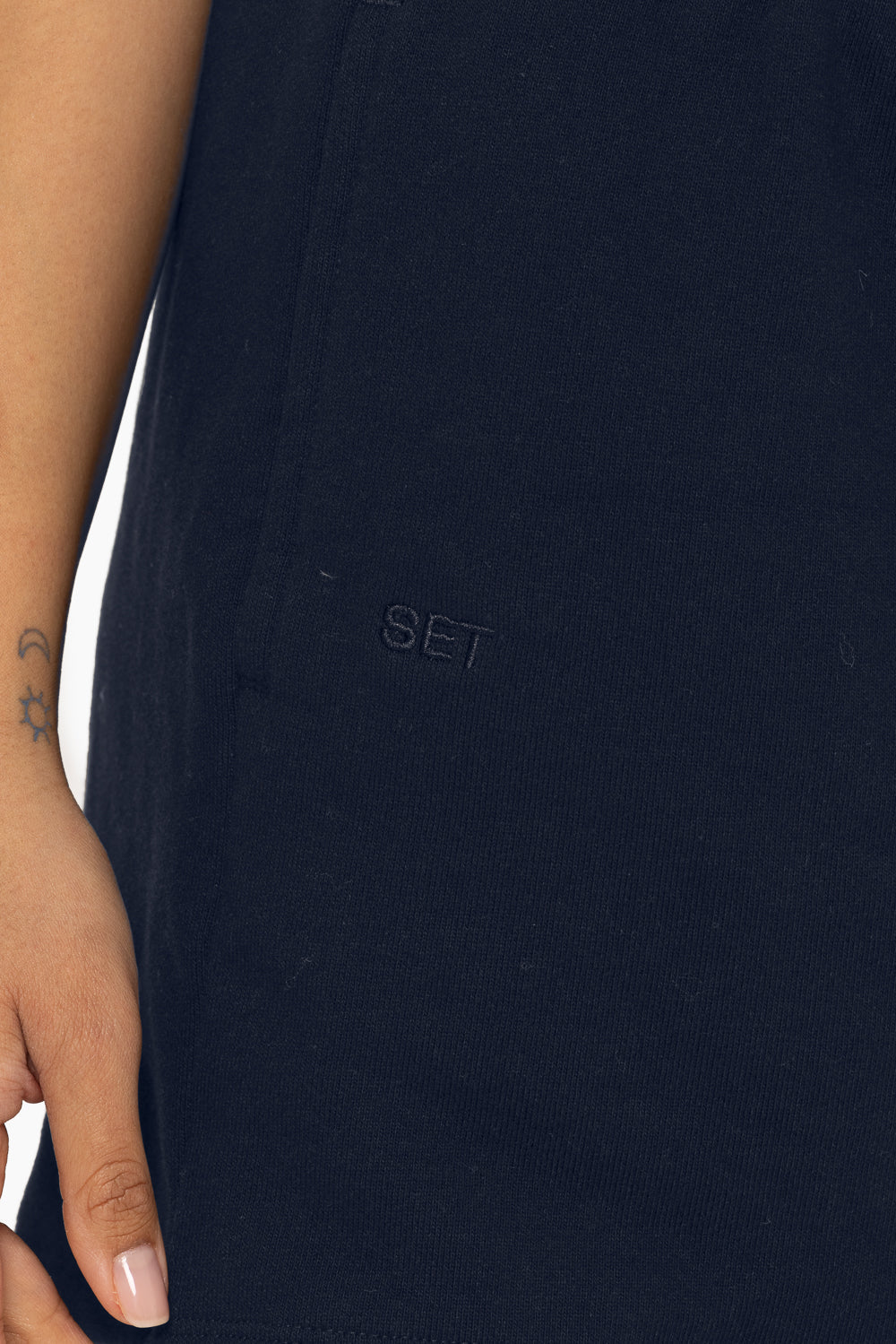 SET, EMBROIDERED HEAVYWEIGHT SWEATS DRAWSTRING SWEATPANTS IN OXFORD