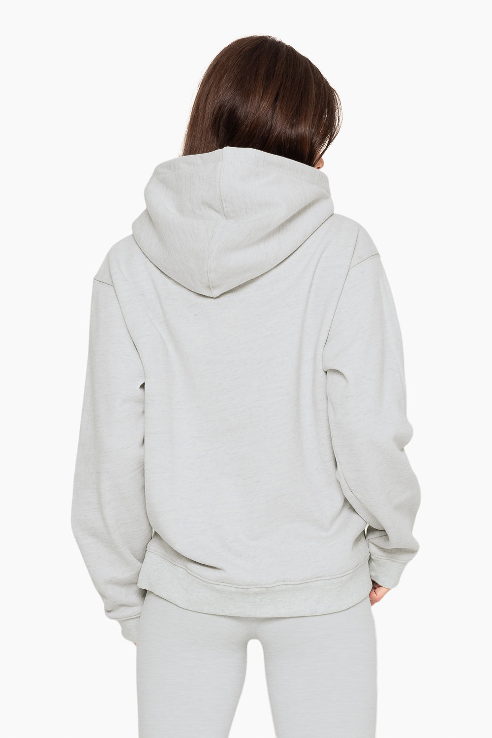 SET, EMBROIDERED HEAVYWEIGHT SWEATS HOODIE IN HEATHER GREY