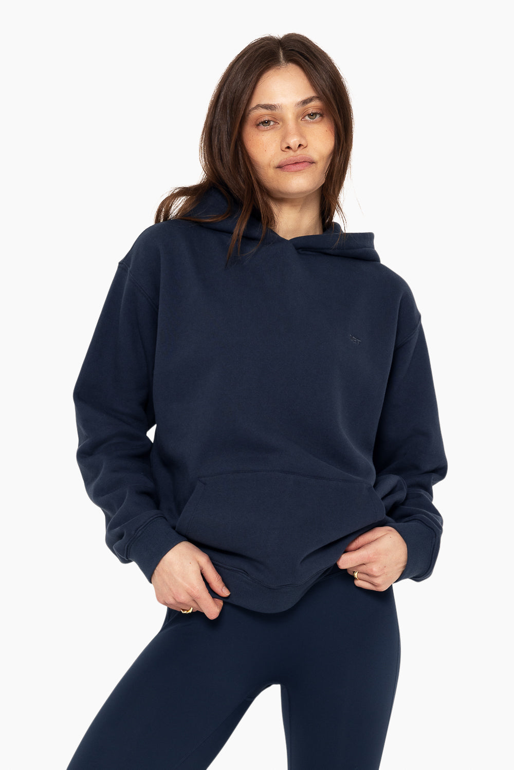 SET, EMBROIDERED HEAVYWEIGHT SWEATS HOODIE IN OXFORD