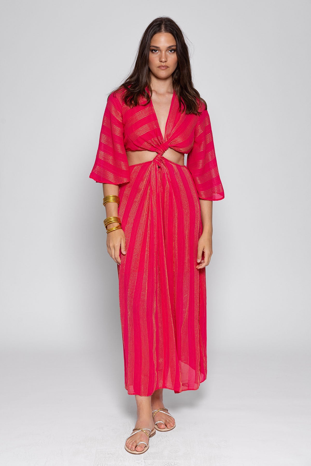 SEVERINE LONG DRESS ANTIGUA RASPBERRY