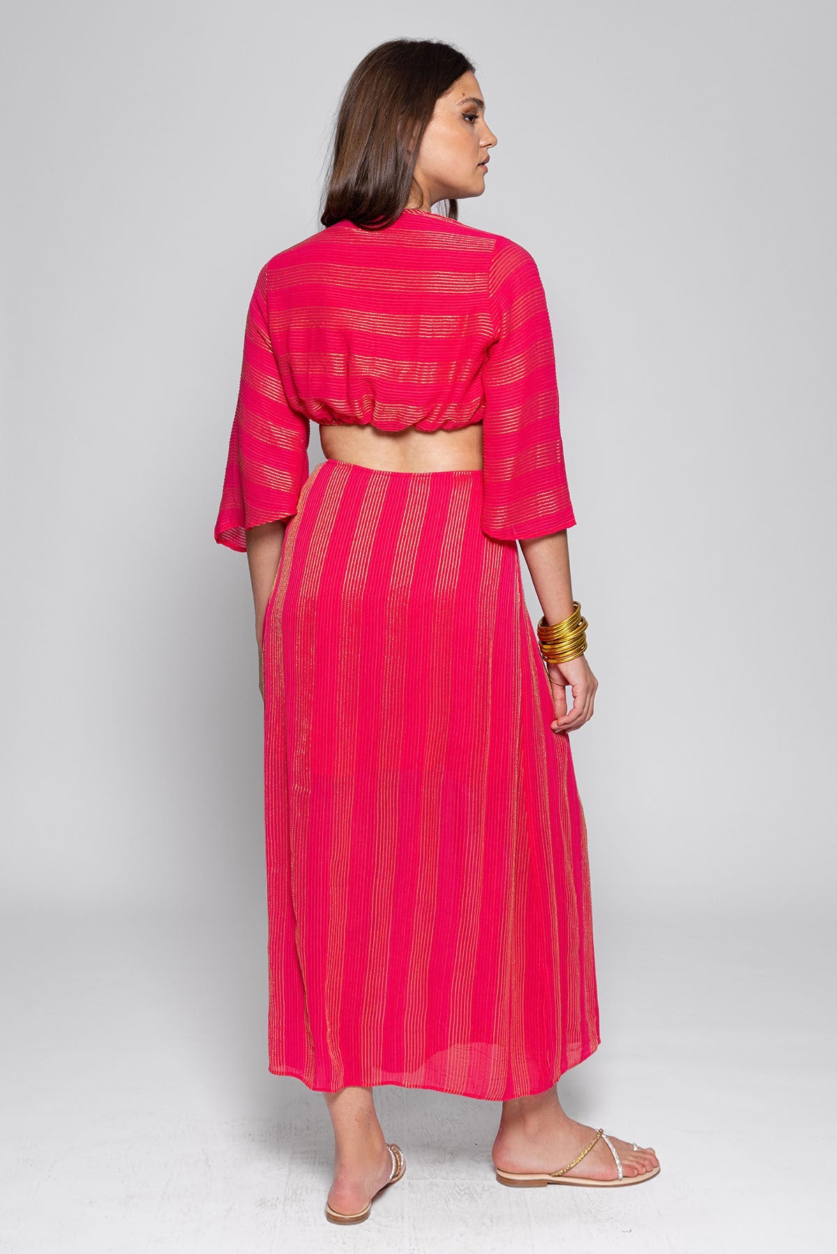 SEVERINE LONG DRESS ANTIGUA RASPBERRY