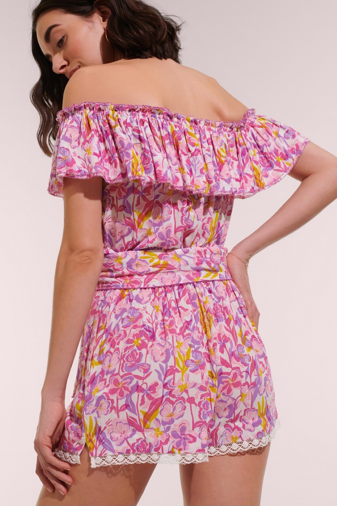SHORT JUMPSUIT BELLA V CK - PINK SHADOW