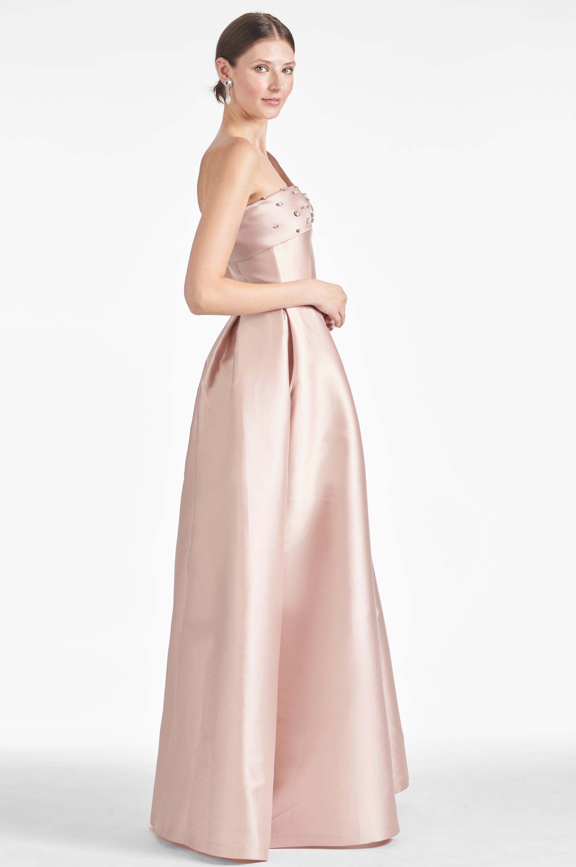 Delilah Gown - Silver Peony - Final Sale