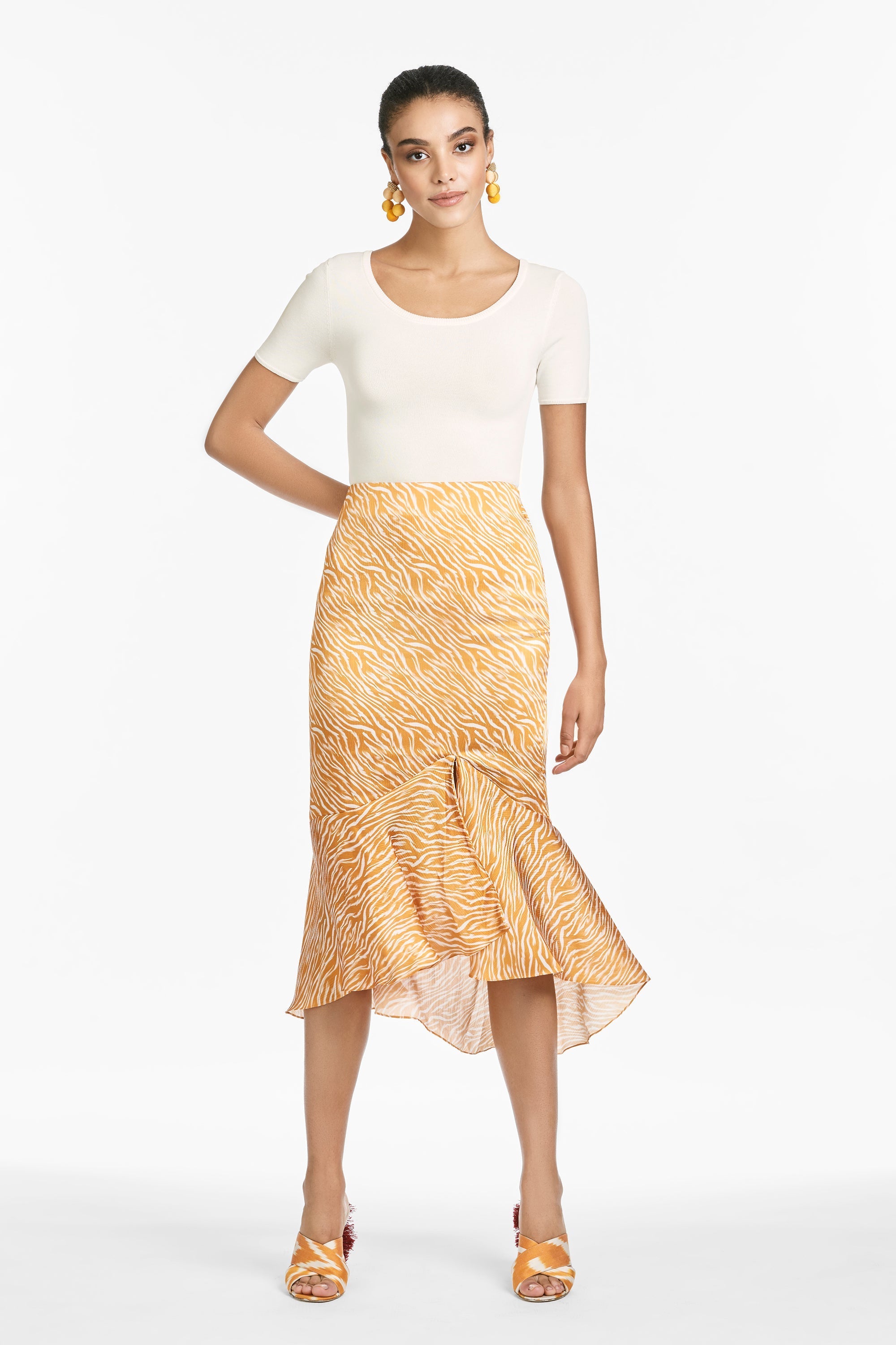 Lori Skirt - Mustard Zebra - Final Sale