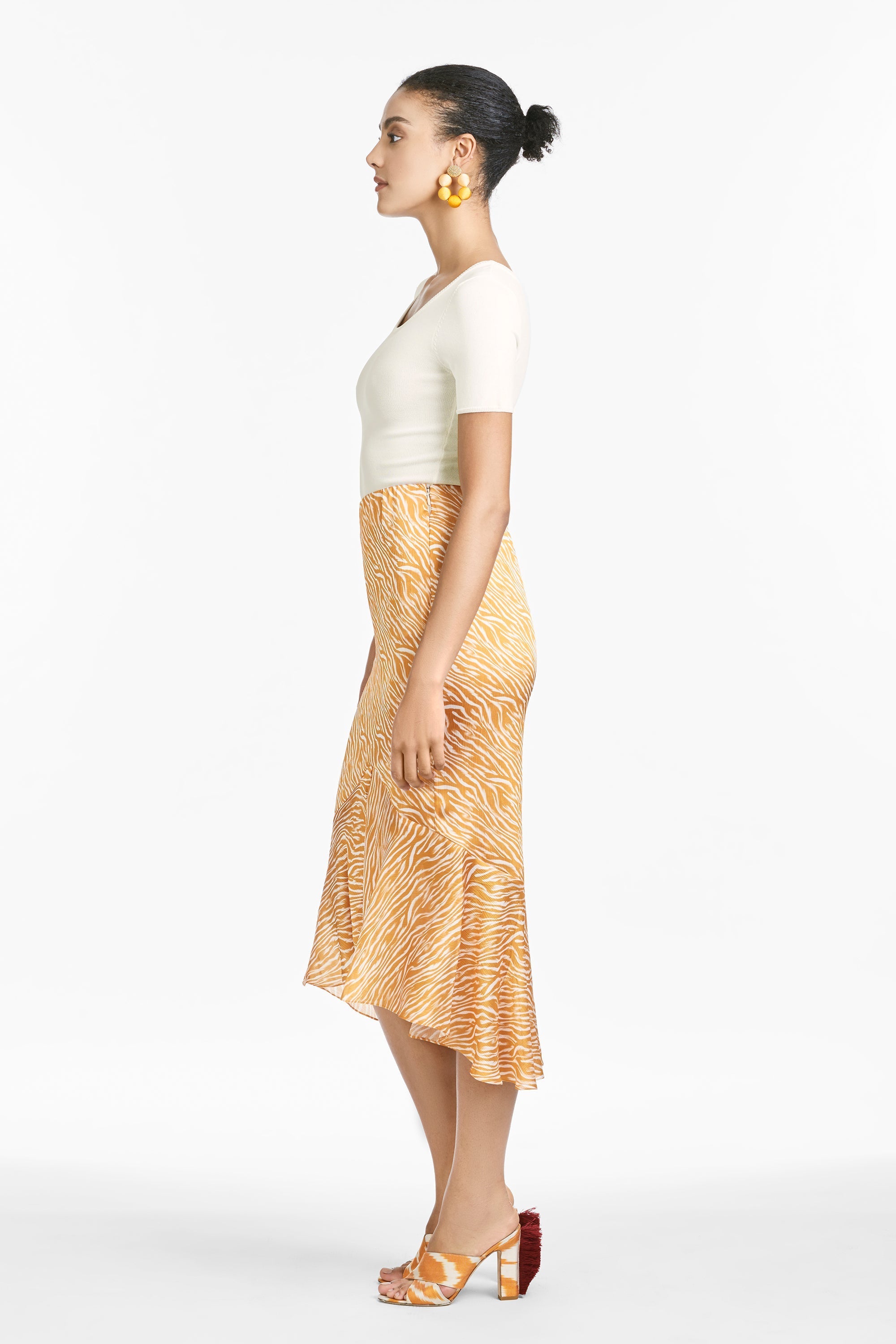 Lori Skirt - Mustard Zebra - Final Sale