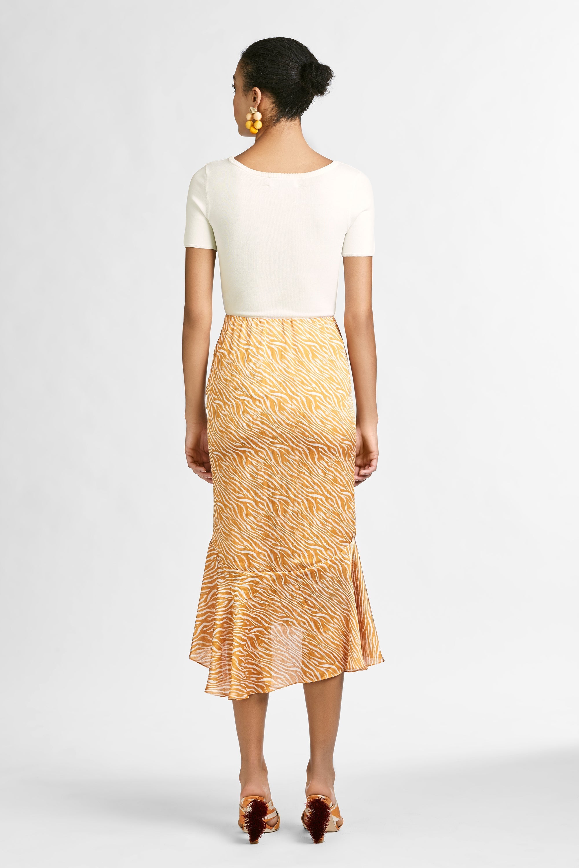 Lori Skirt - Mustard Zebra - Final Sale