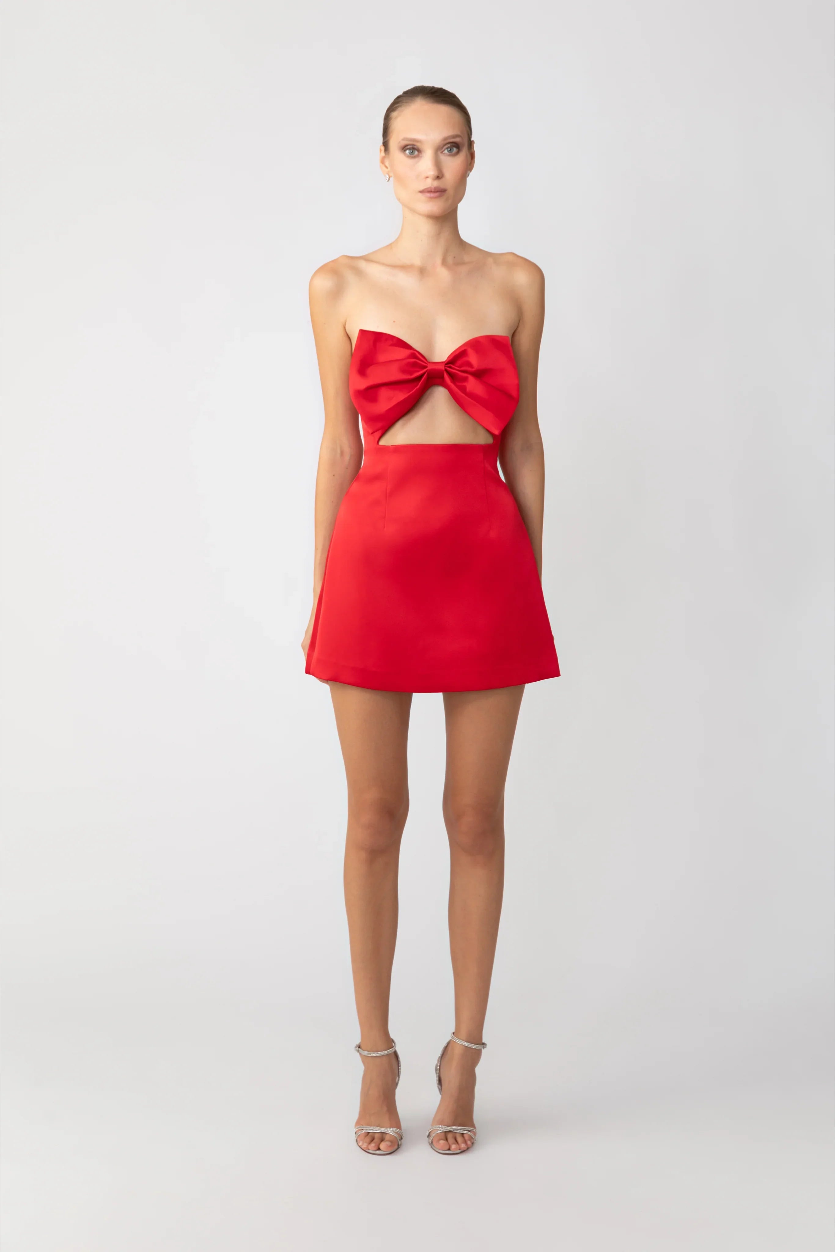 Ella Strapless Mini Dress - Red