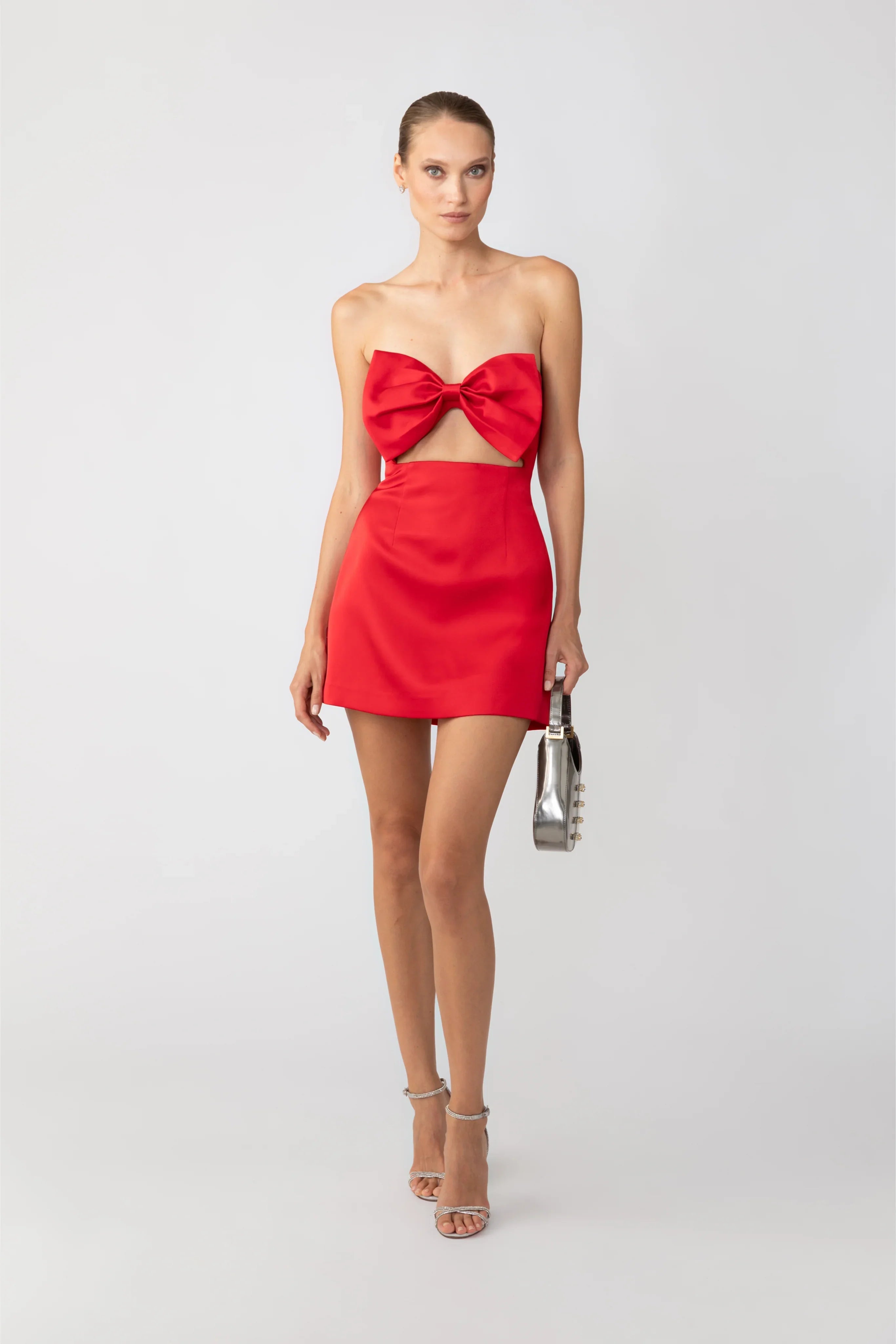 Ella Strapless Mini Dress - Red