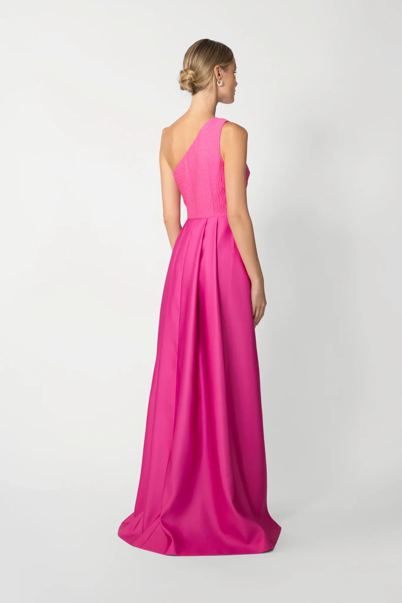 Joslin One-shoulder Gown - Fuchsia