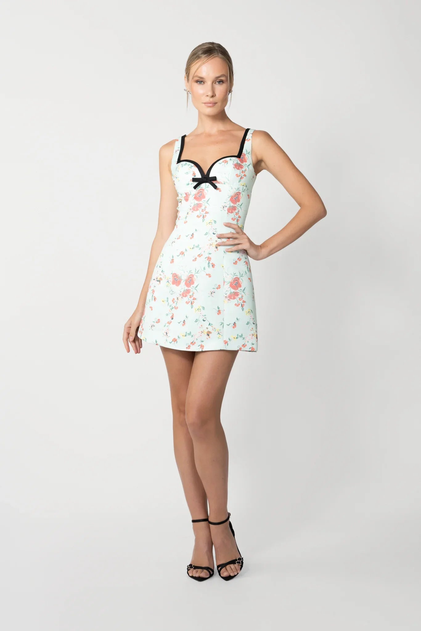 Mabel Mini Dress - Mint Multi