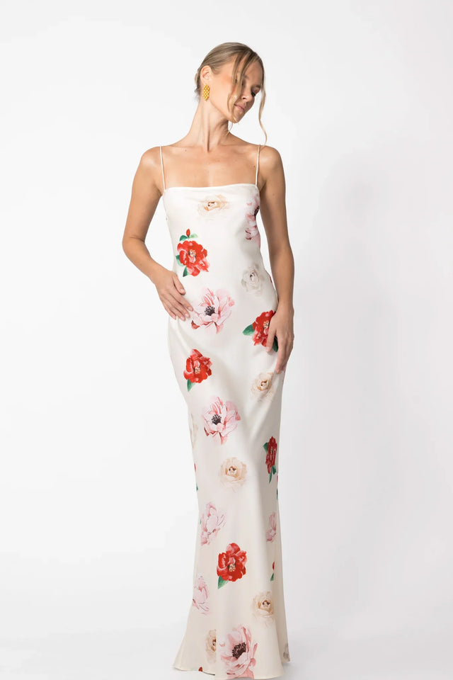 Elba Dress - White  Multi