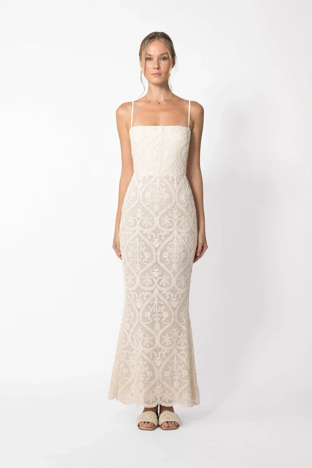 Amare Crochet Dress - Vanilla Cream
