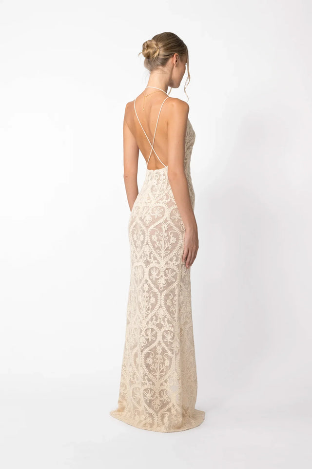 Frankie Amare Crochet Dress - Vanilla Cream