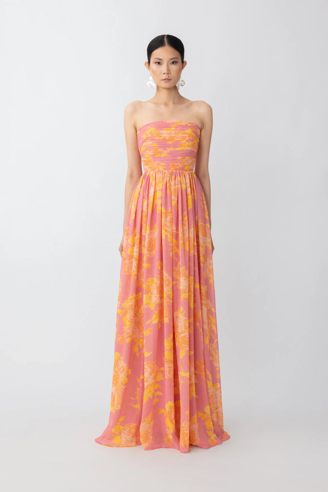 Camille Floral Dress - Pink  Multi