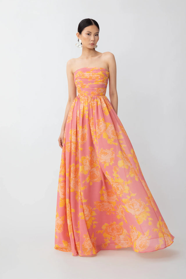 Camille Floral Dress - Pink  Multi