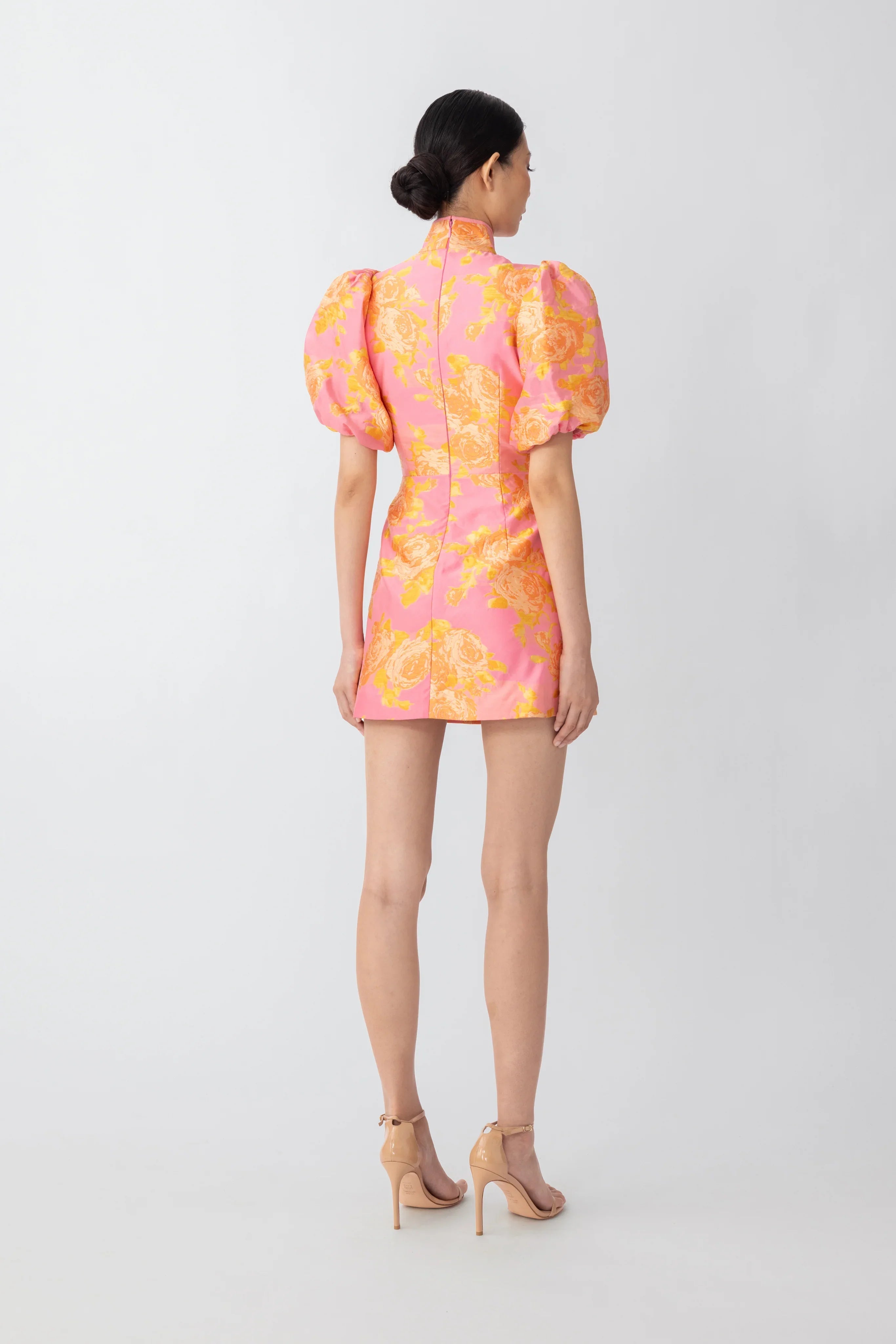 June Jacquard Mini Dress - Pink  Multi