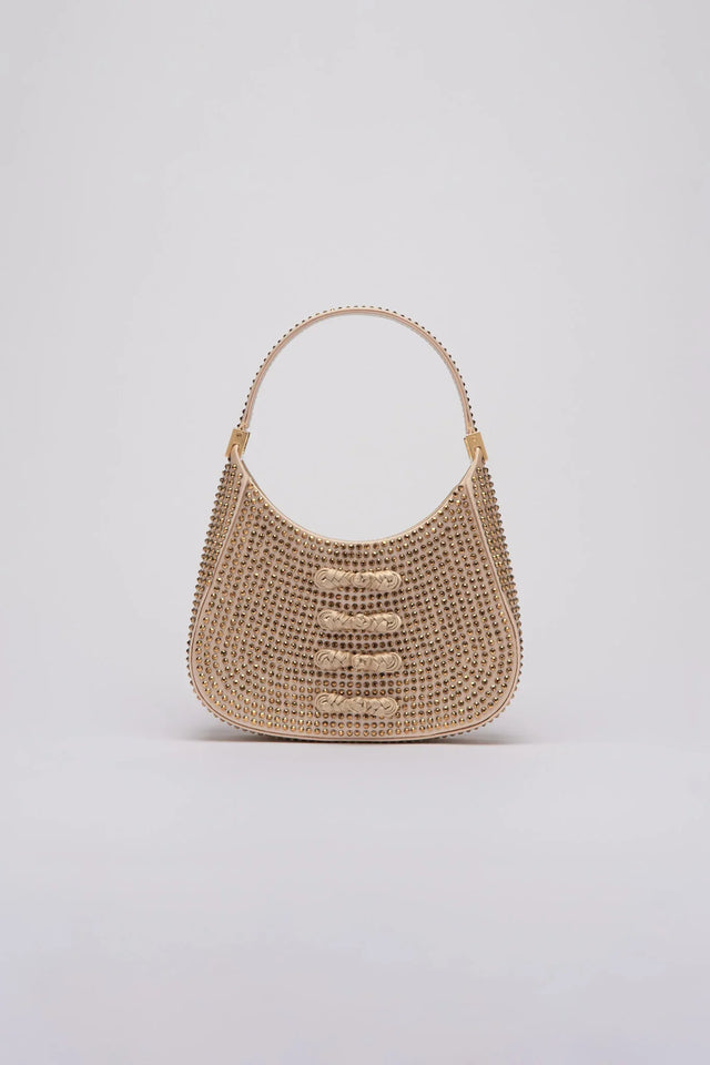 Mini Sau Crystal Mini Bag - Champagne