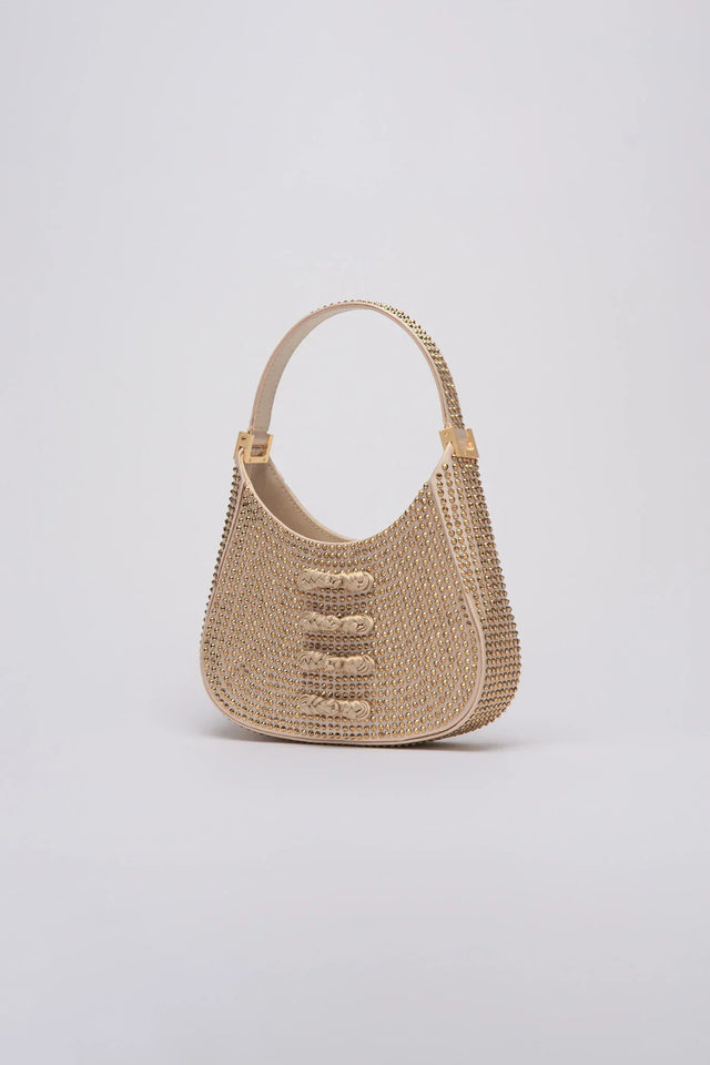 Mini Sau Crystal Mini Bag - Champagne