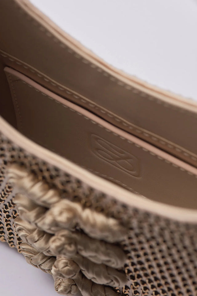 Mini Sau Crystal Mini Bag - Champagne