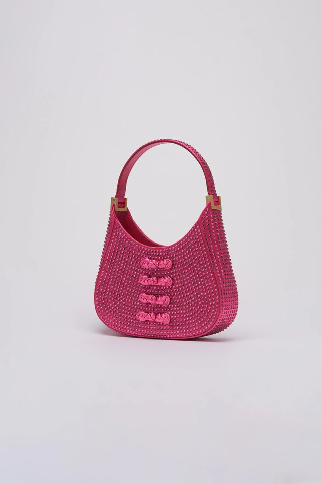 Mini Sau Crystal Mini Bag - Fuschia