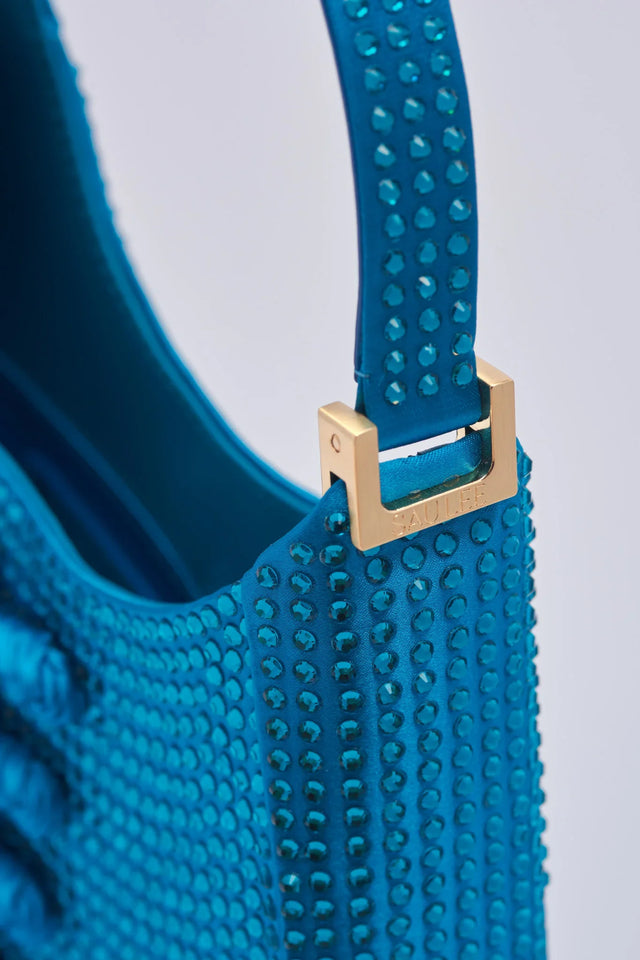 Mini Sau Crystal Mini Bag - Peacock Blue