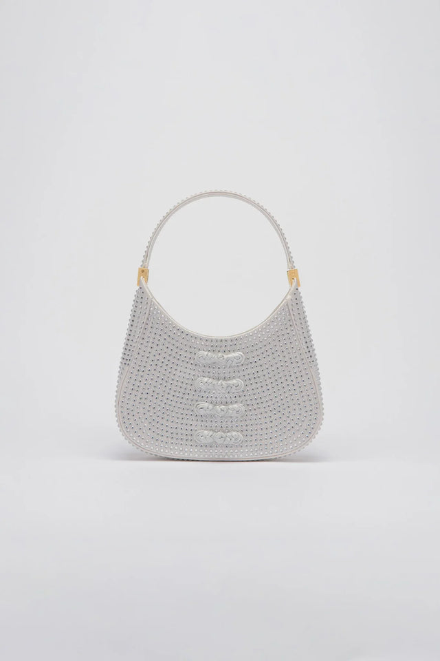 Mini Sau Crystal Mini Bag - Silver
