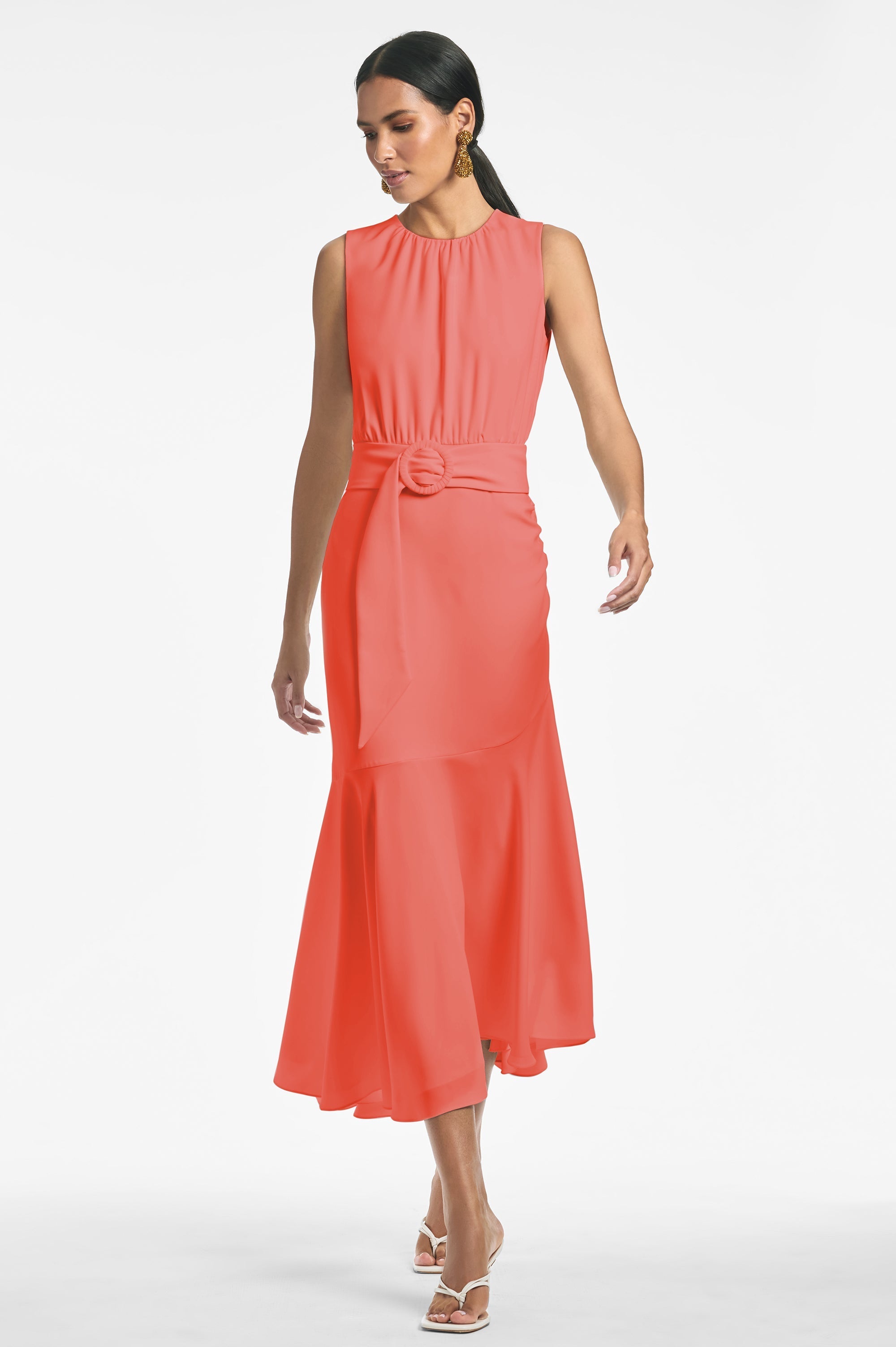 Sleeveless Camila Dress - Coral - Final Sale