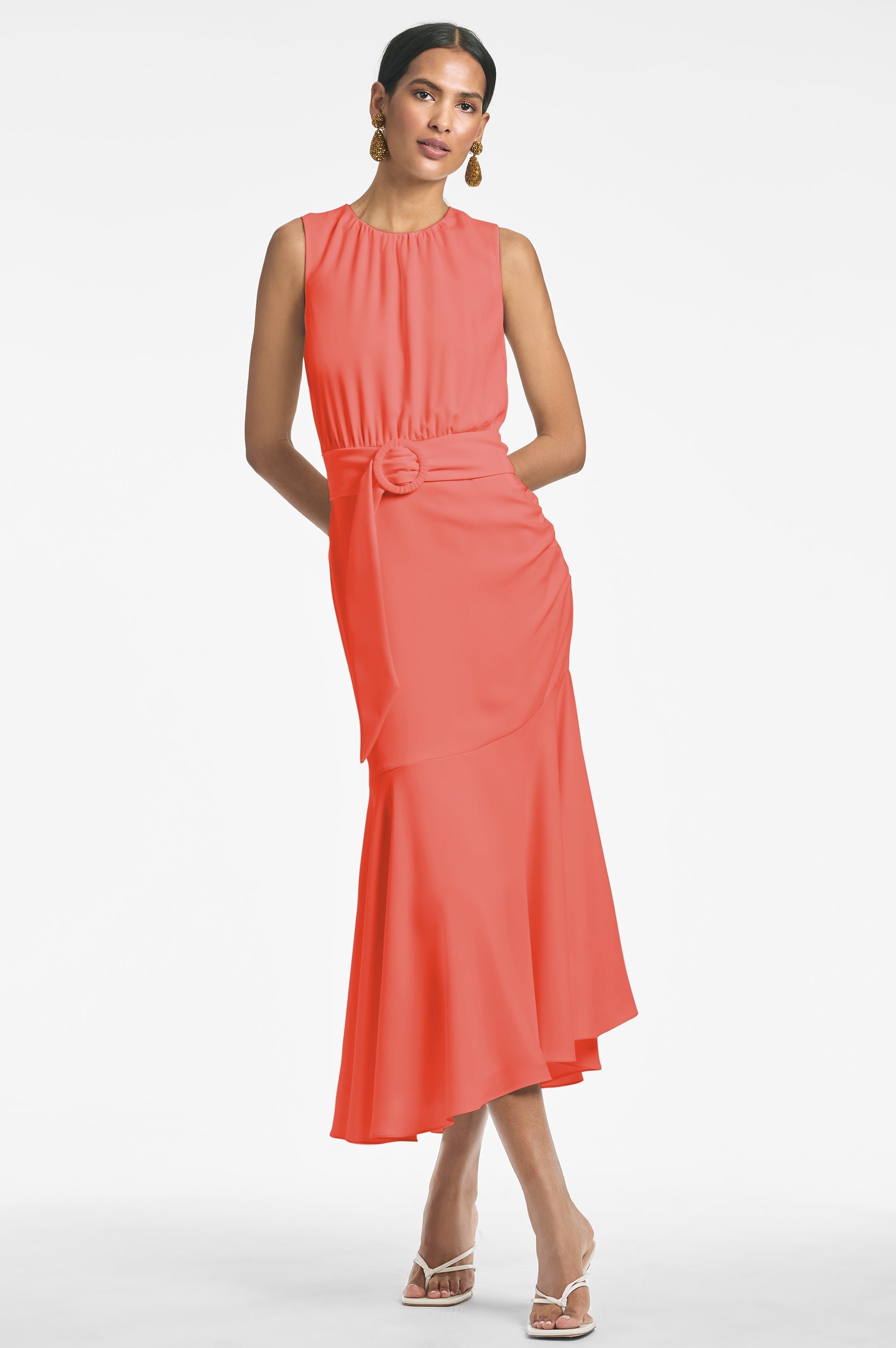 Sleeveless Camila Dress - Coral - Final Sale