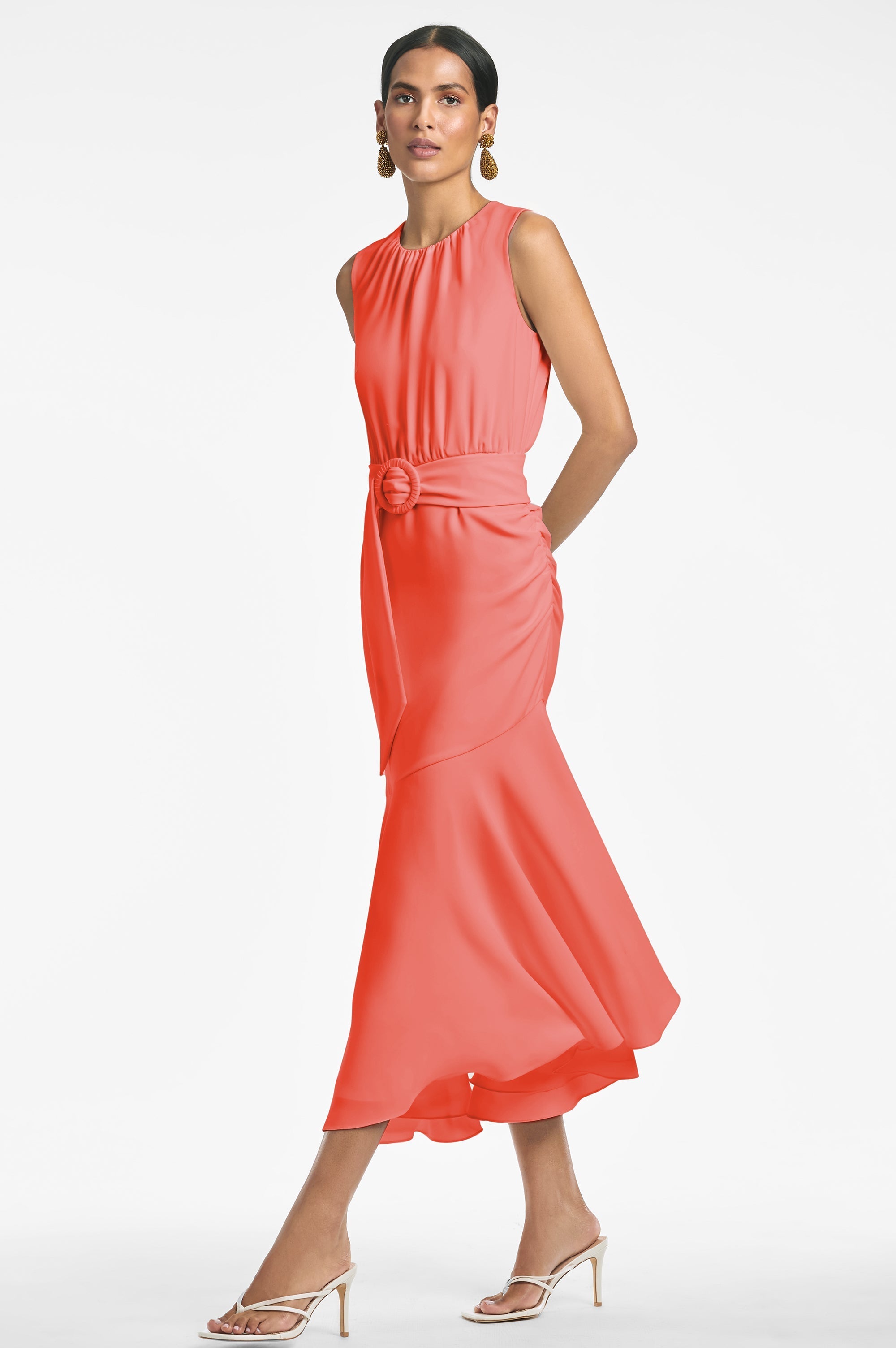 Sleeveless Camila Dress - Coral - Final Sale