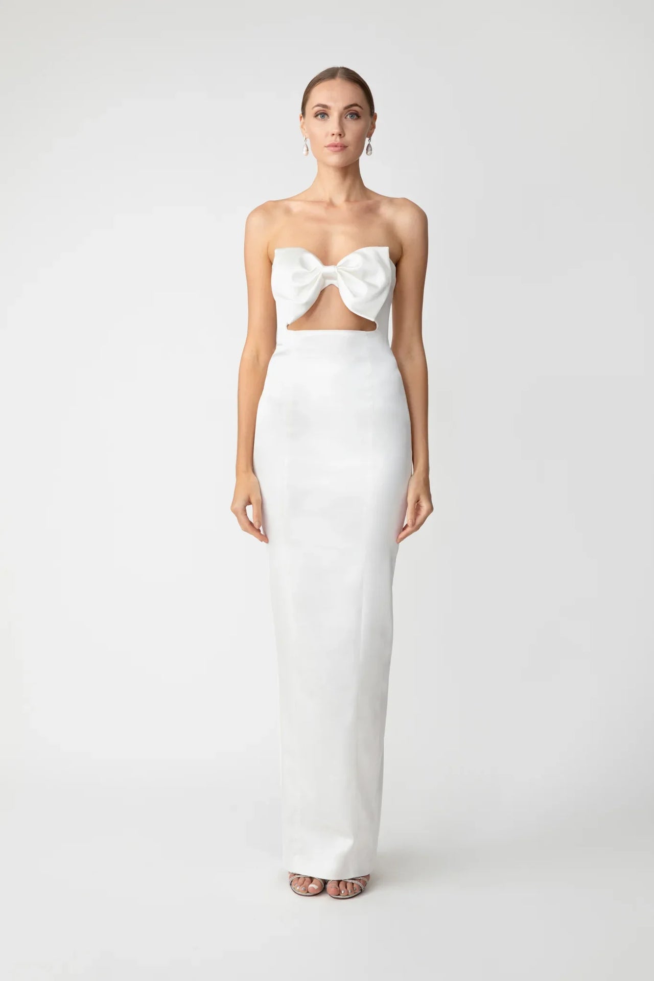 Esther Strapless Gown - White