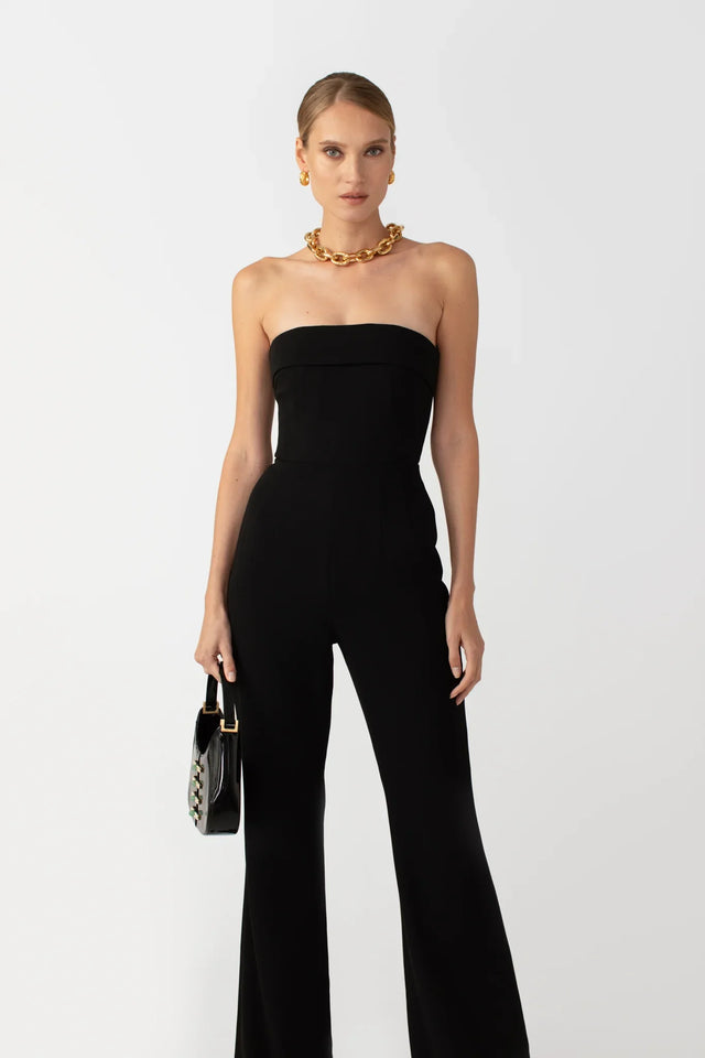 Imogen Strapless Jumpsuit - Black
