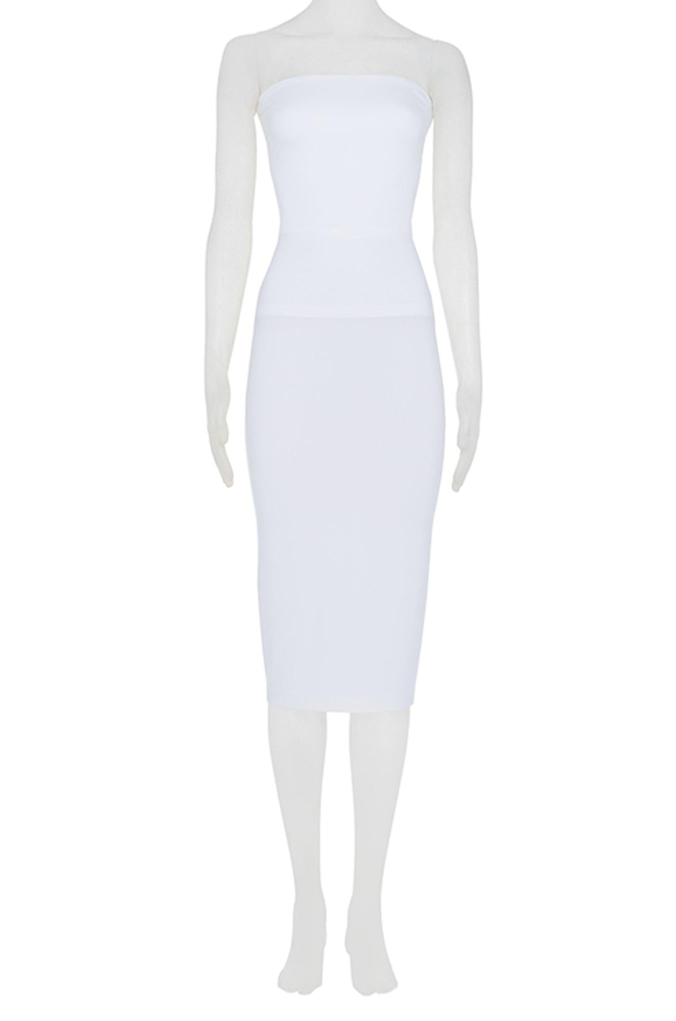 STRAPLESS DRESS TO KNEE
