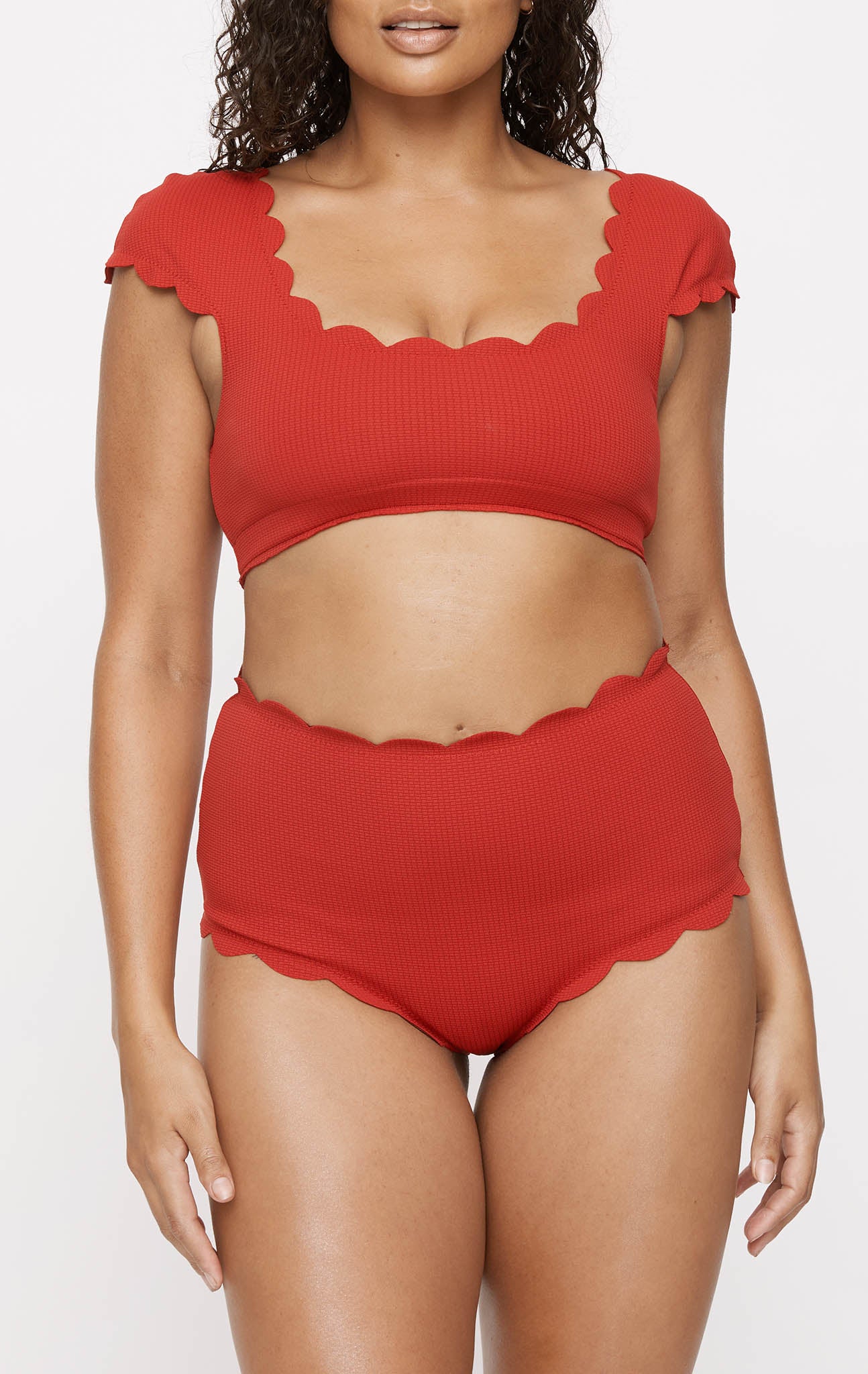 MARYSIA Scalloped Mexico Top in Scooter