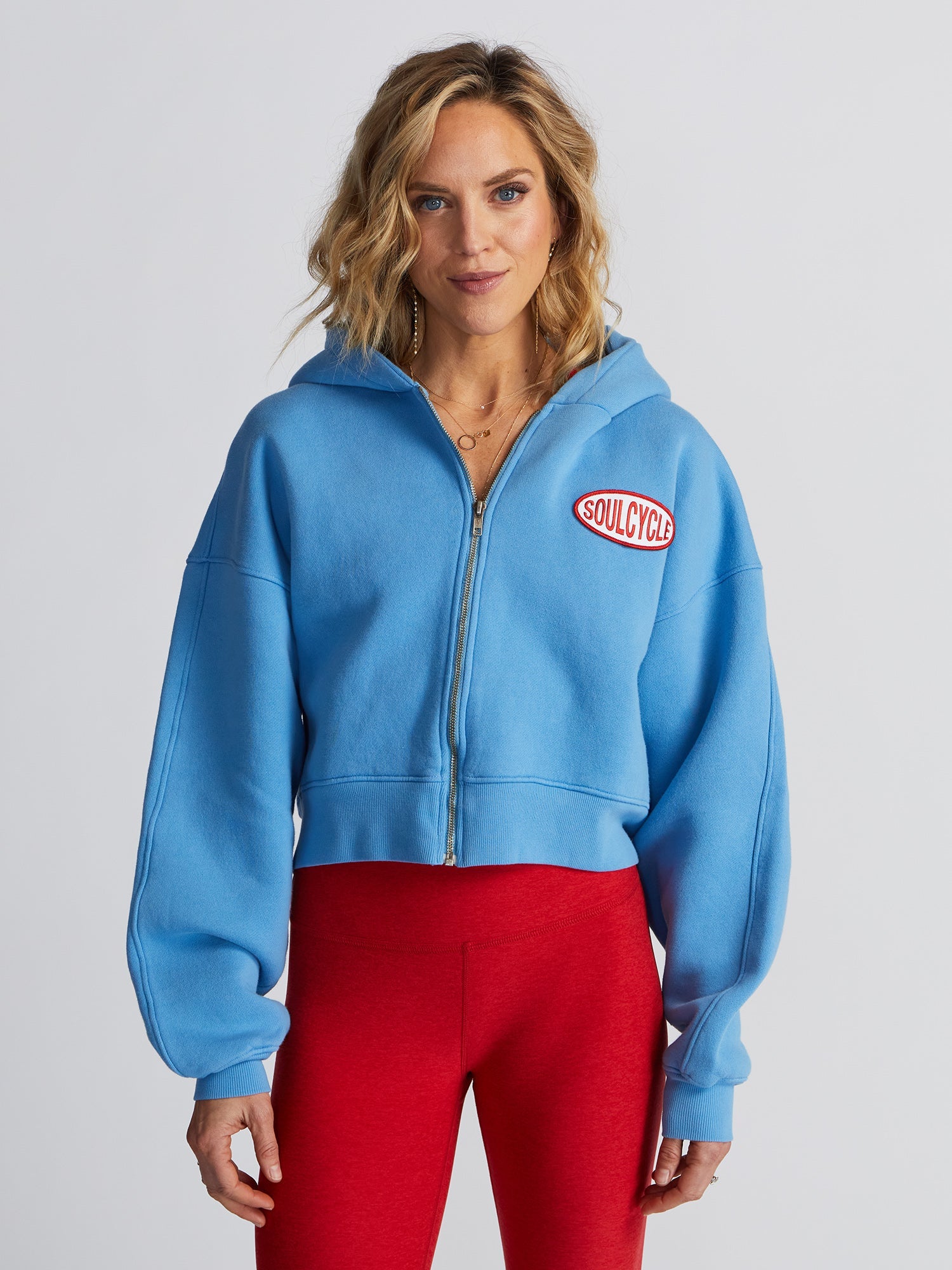 Marissa Blue Crop Zip | Soul by SoulCycle