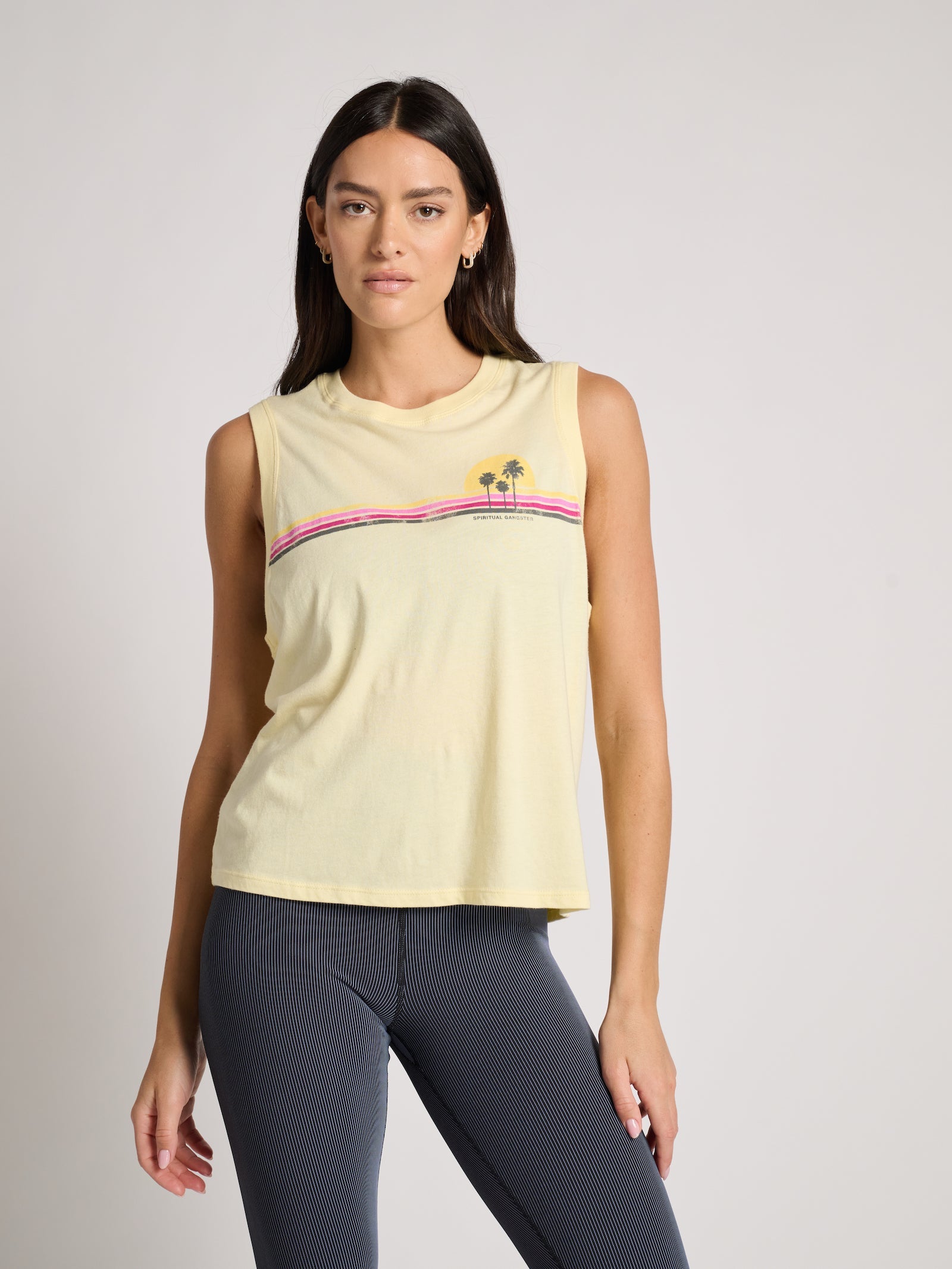 Sunset Stripe Bowery Tank | Spiritual Gangster