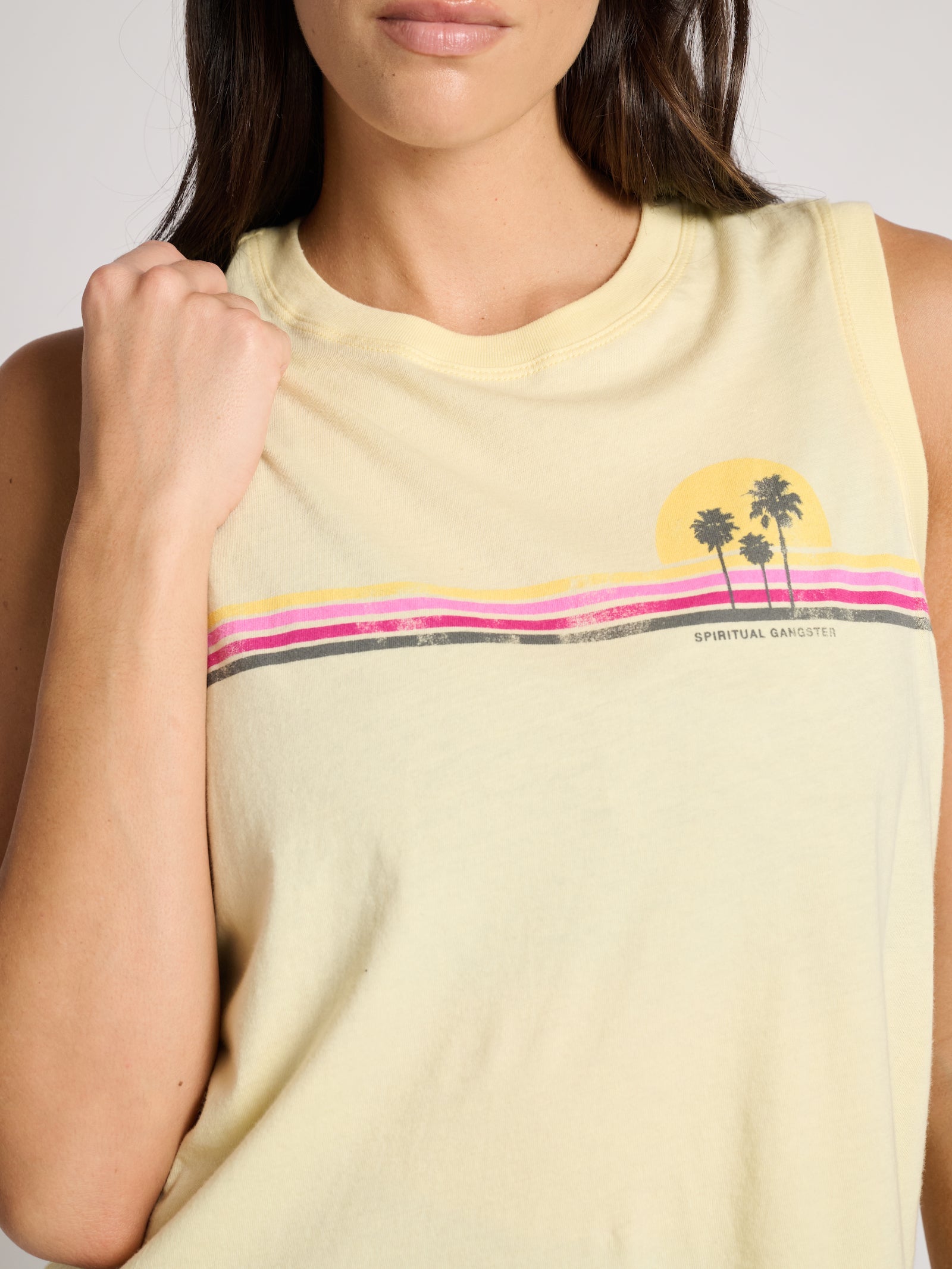 Sunset Stripe Bowery Tank | Spiritual Gangster