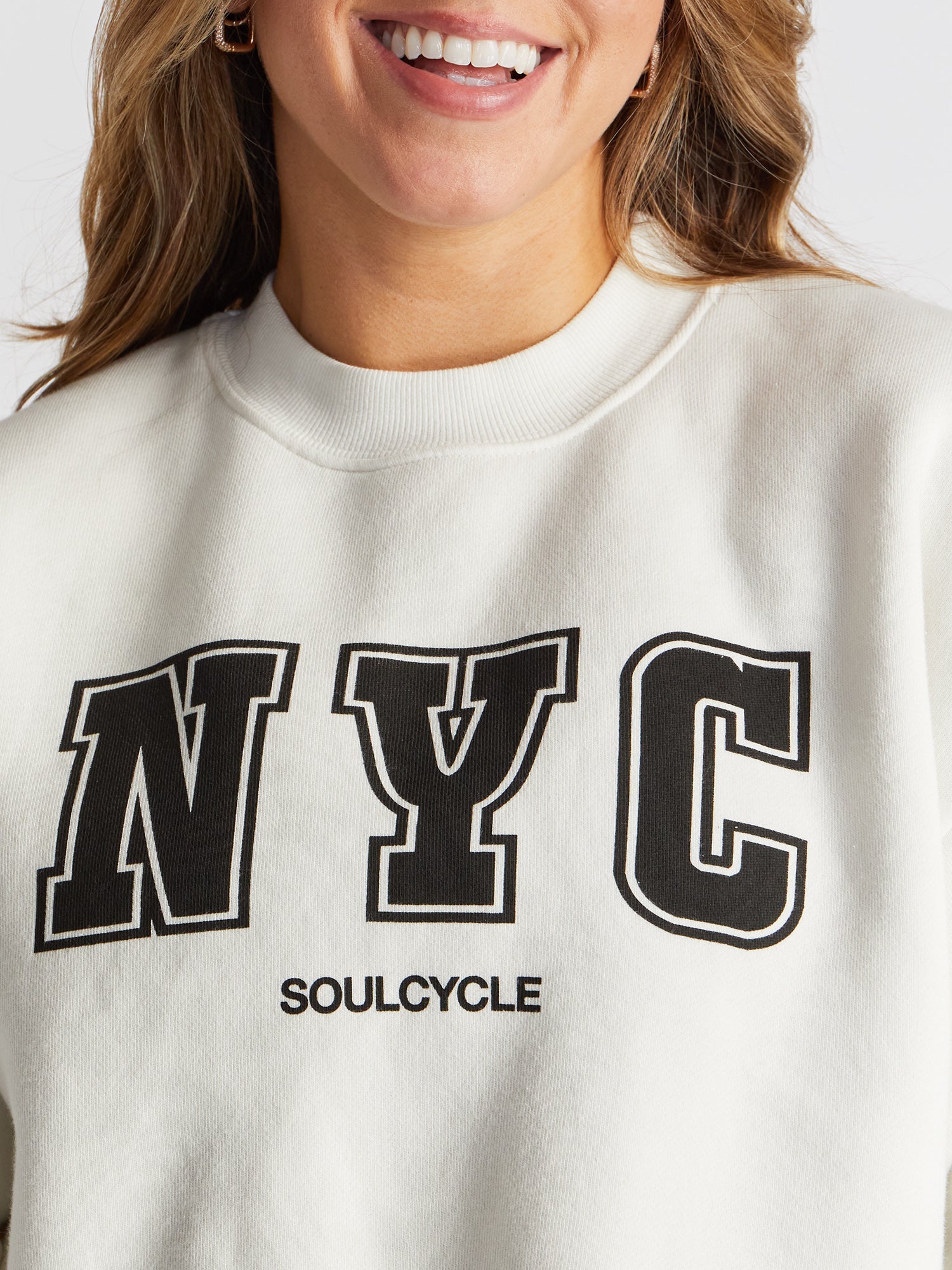 Perry Crop Ivory Crew | Soul by SoulCycle