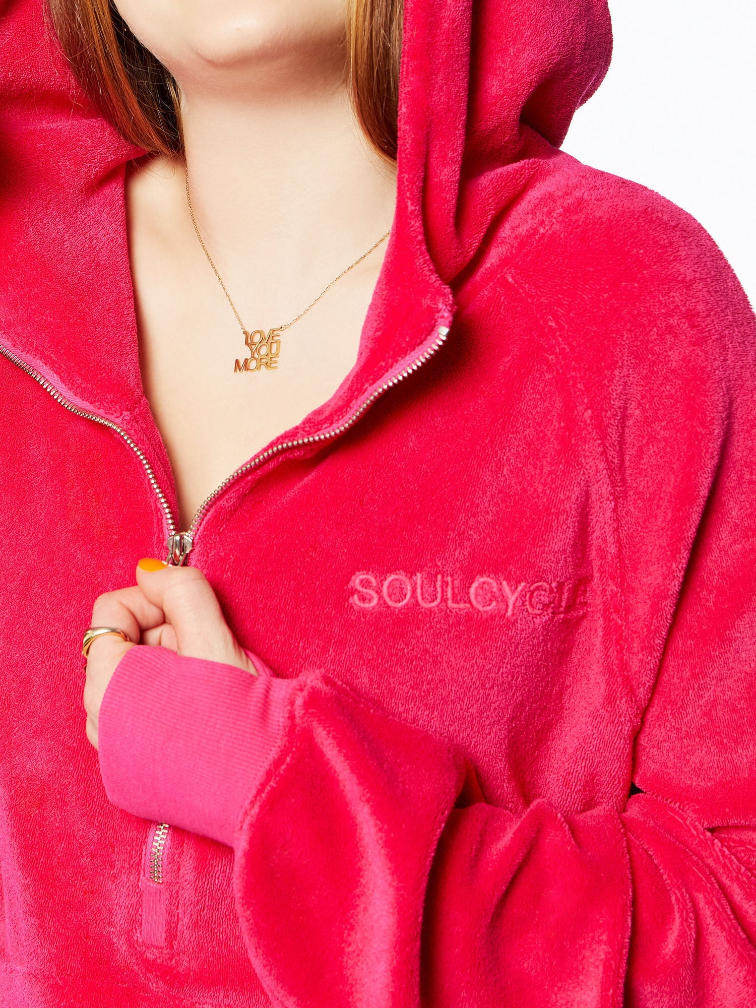 Ruby Terry 1/2 Zip Sweatshirt Pink | Soul by SoulCycle