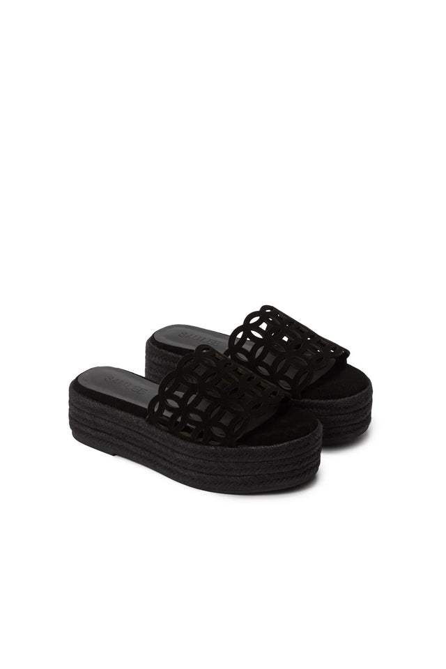 Ming Suede Sandal - Black