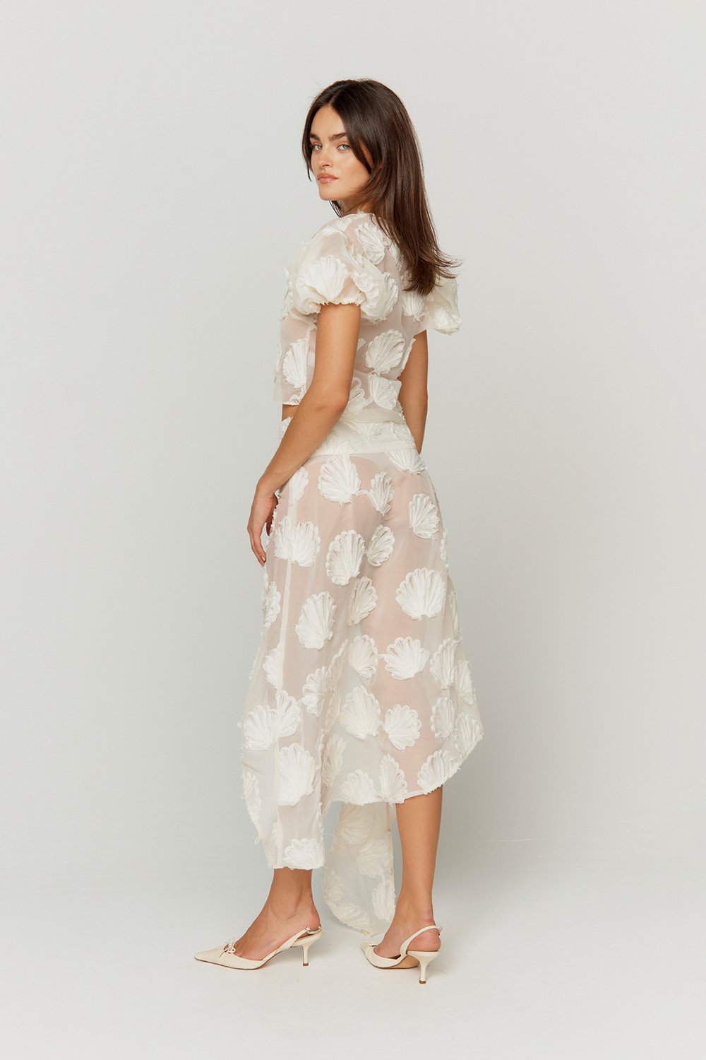 Scattered Shells Applique Skirt