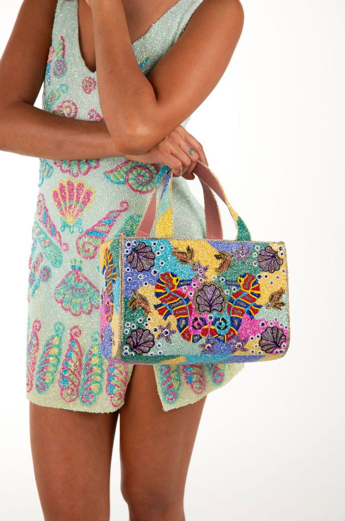 Coral Reef Hand Beaded Bag - will take 2-4 weeks to arrive