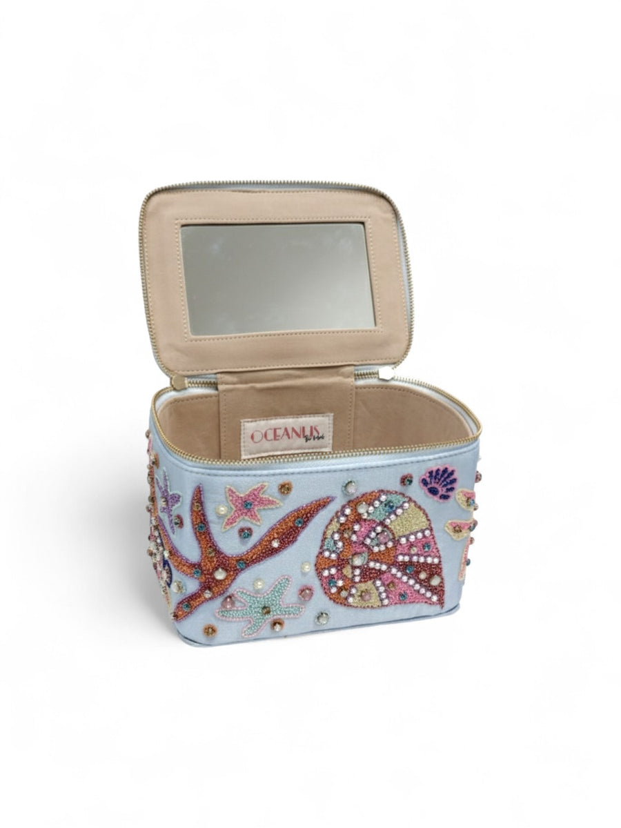 Selene Vanity Blue Makeup Bag - will take 2-4 weeks to arrive