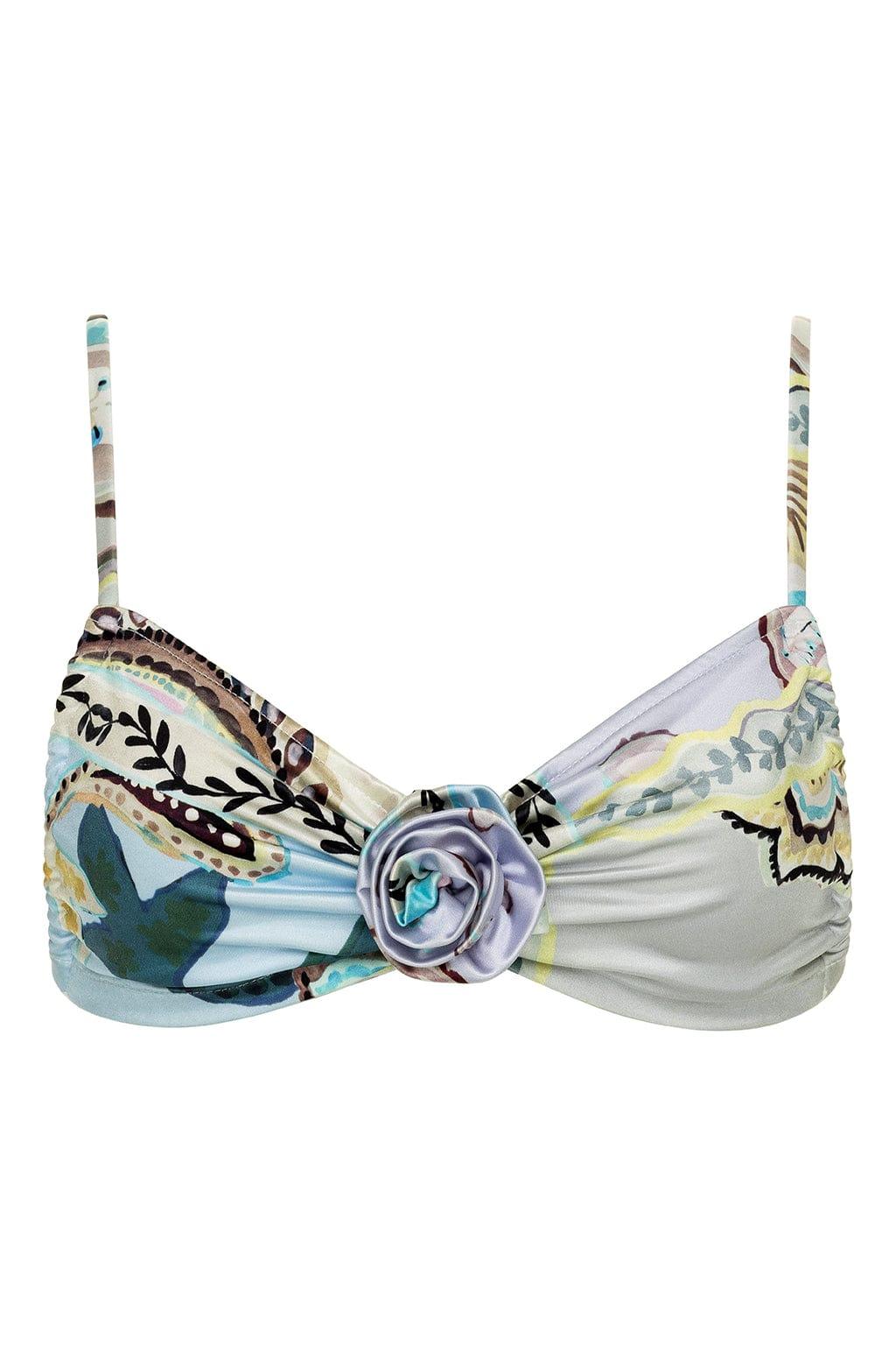 St. Barths Floral Devin Rosa Bikini Top