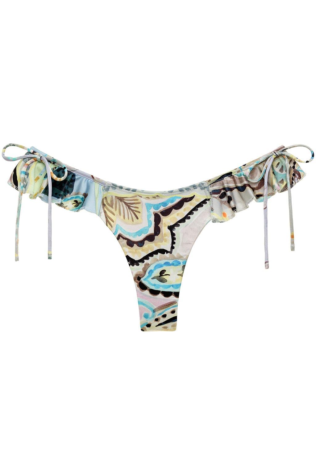 St. Barths Floral Uno Ruffle Bows Bikini Bottom