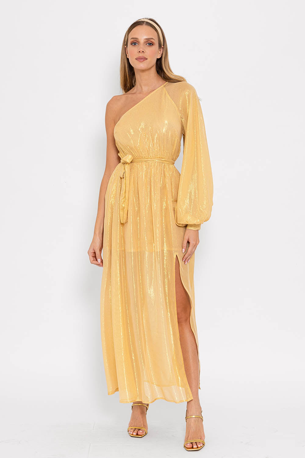 DORIS LONG DRESS IOS BRIGHT GOLD