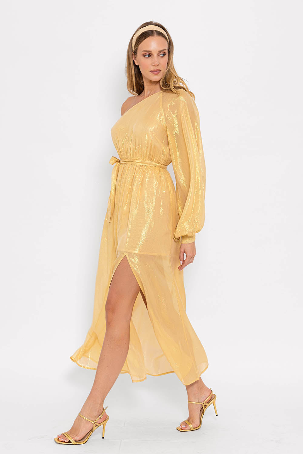 DORIS LONG DRESS IOS BRIGHT GOLD