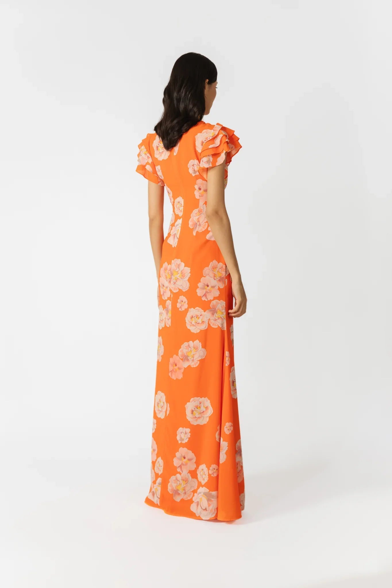 Sylvie Floral Dress - Orange  Multi